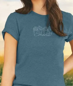Women Nayked Apparel Tops>Ridiculously Soft Heather Sueded Graphic Tee | Mama Signed