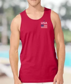 Men Nayked Apparel Tanks>Ridiculously Soft Men'S Usa Graphic Tank