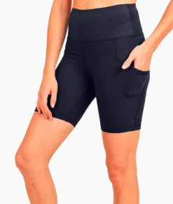Women Nayked Apparel Bottoms Skirts & Dresses>Specialty Band Essential Lycra Highwaist Biker Shorts/Discontinued