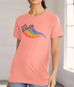 Men Nayked Apparel Shirts>Unisex Ridiculously Soft Lightweight Graphic T-Shirt | Proud Of My Family
