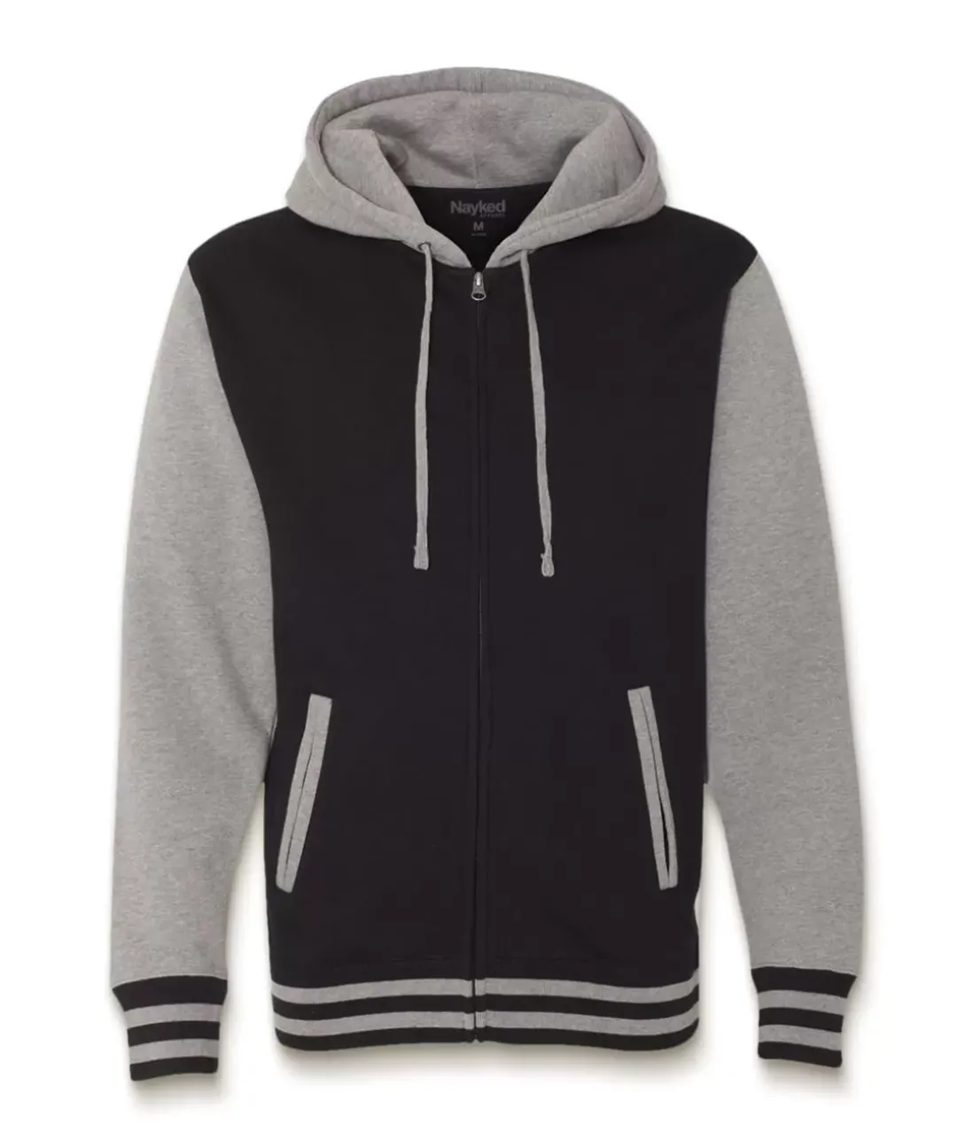 Women Nayked Apparel Outerwear>Varsity Full-Zip Hooded Fleece Jacket