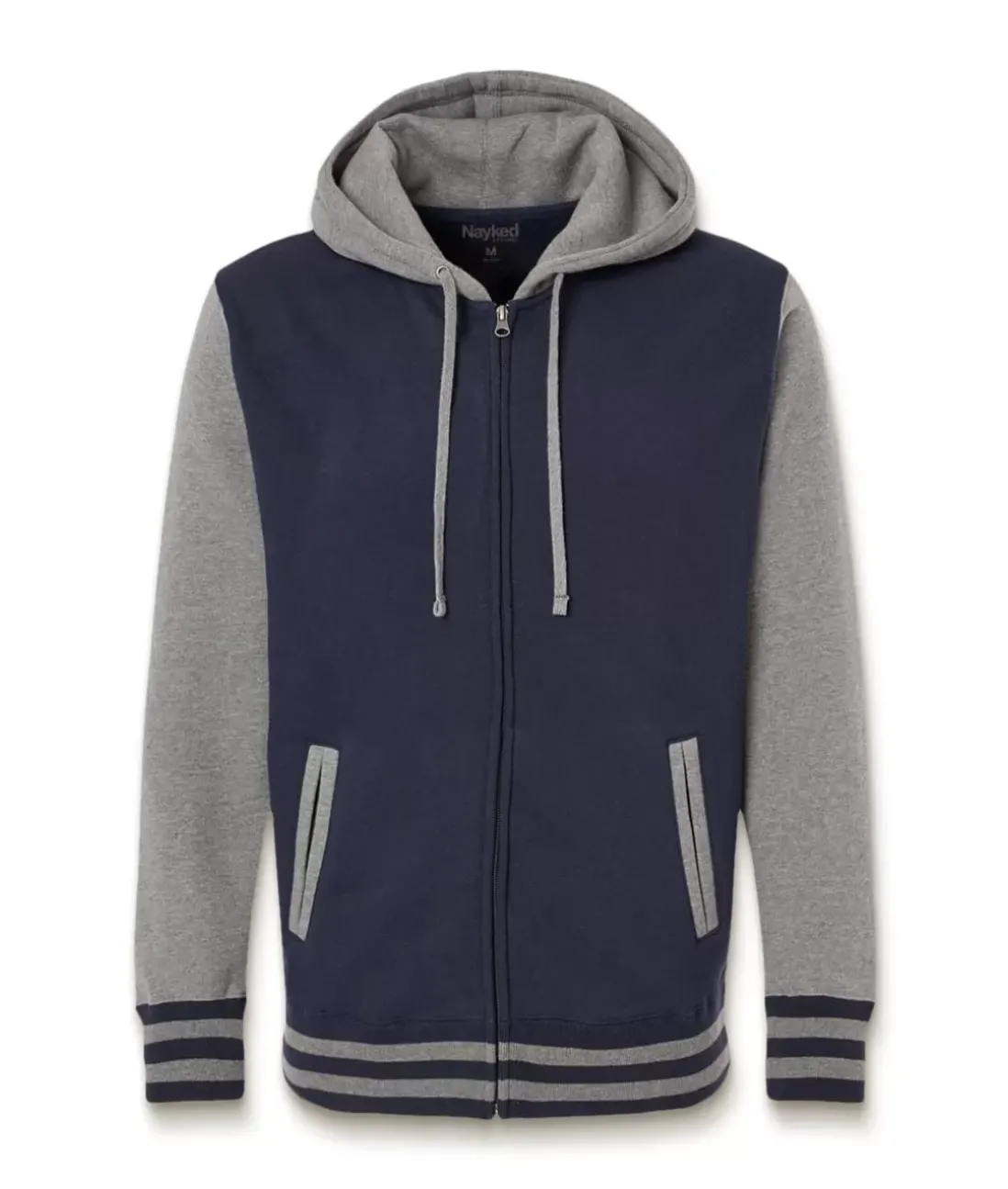 Women Nayked Apparel Outerwear>Varsity Full-Zip Hooded Fleece Jacket