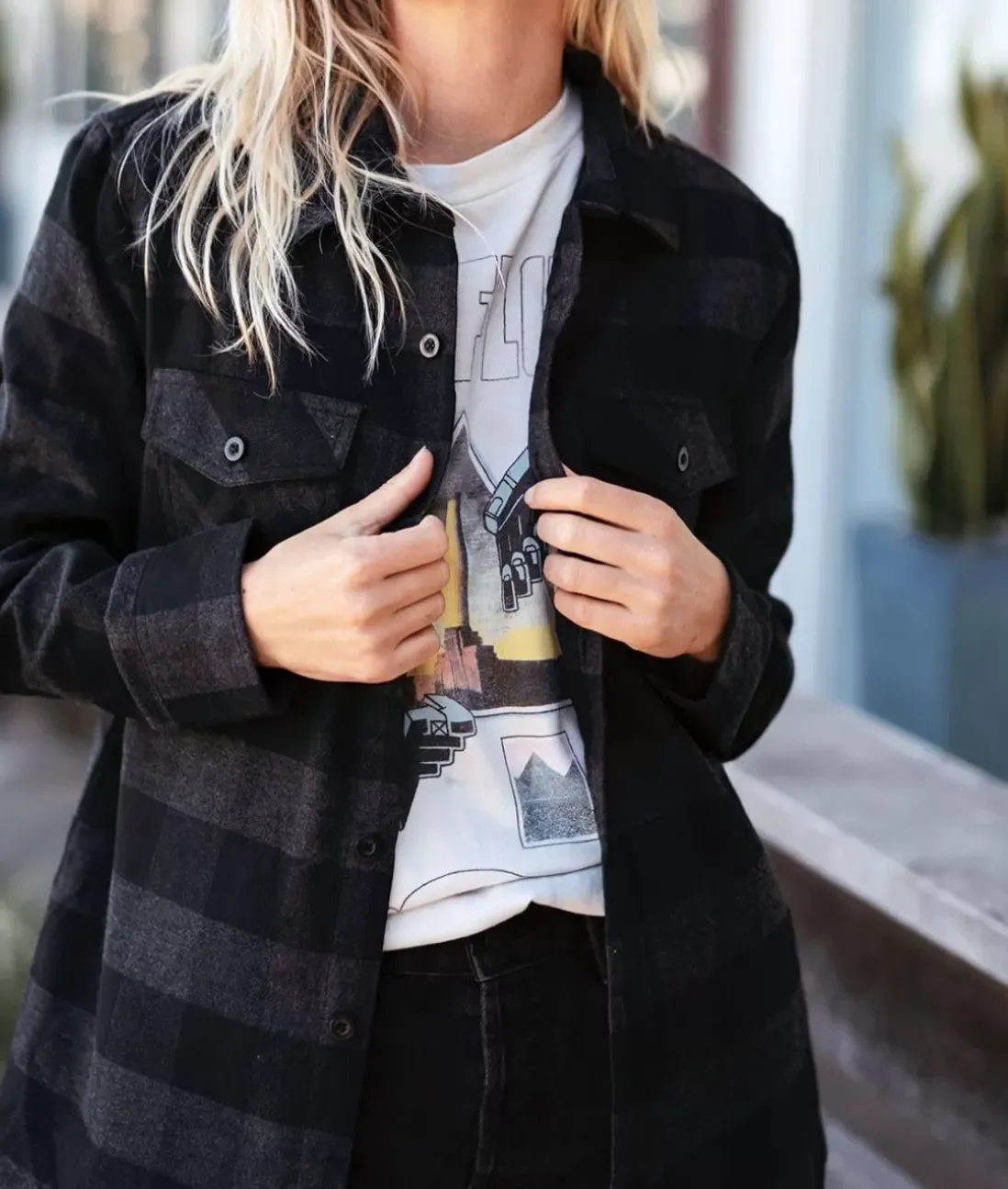 Women Nayked Apparel Tops>Women'S Boyfriend Classic Flannel Shirt