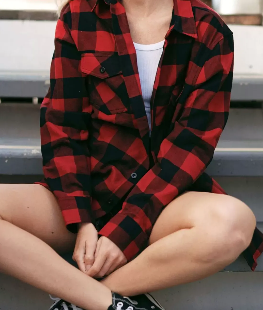 Women Nayked Apparel Tops>Women'S Boyfriend Classic Flannel Shirt