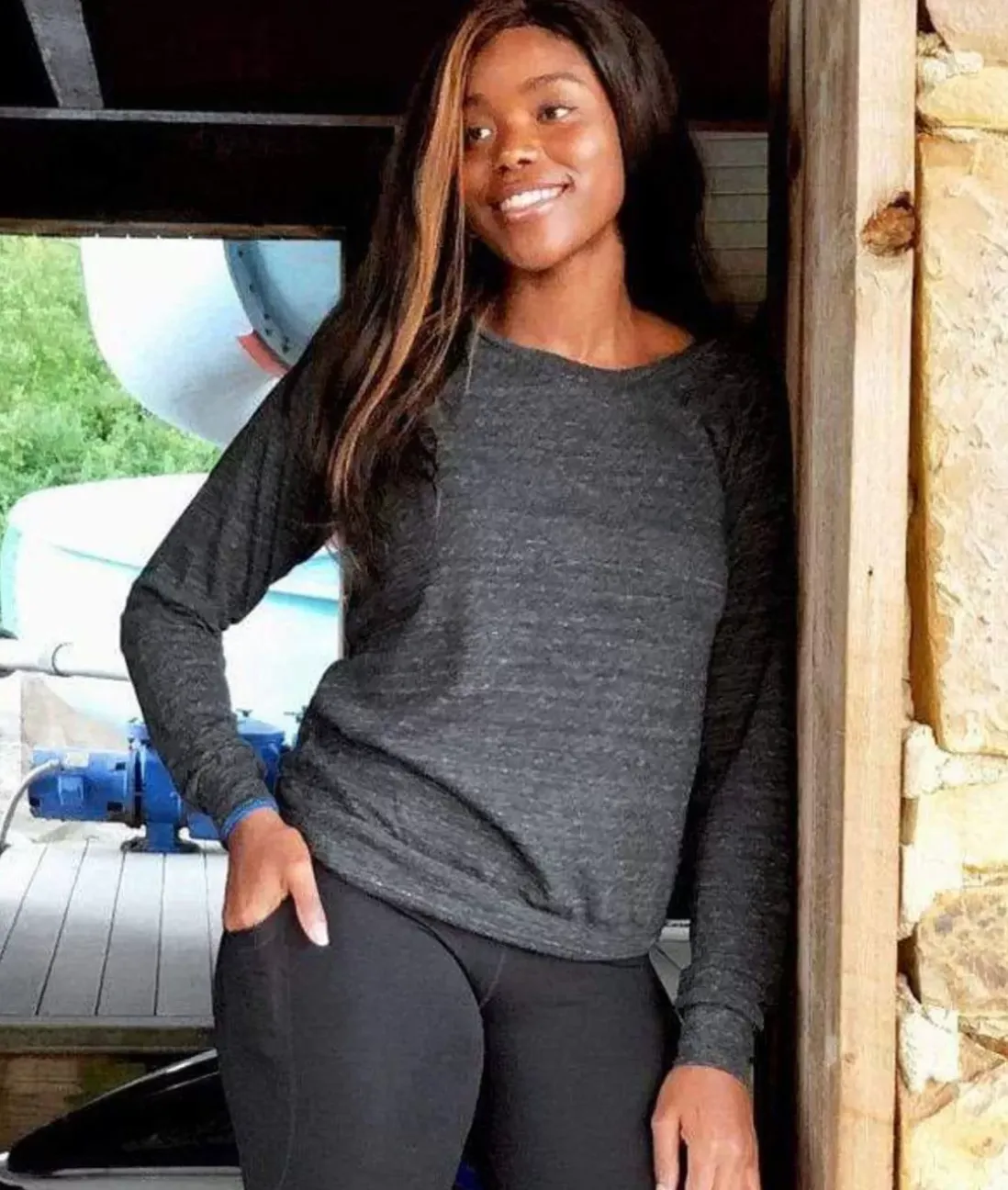 Women Nayked Apparel Athleisure>Women'S High Waist Pocketed Athleisure Leggings