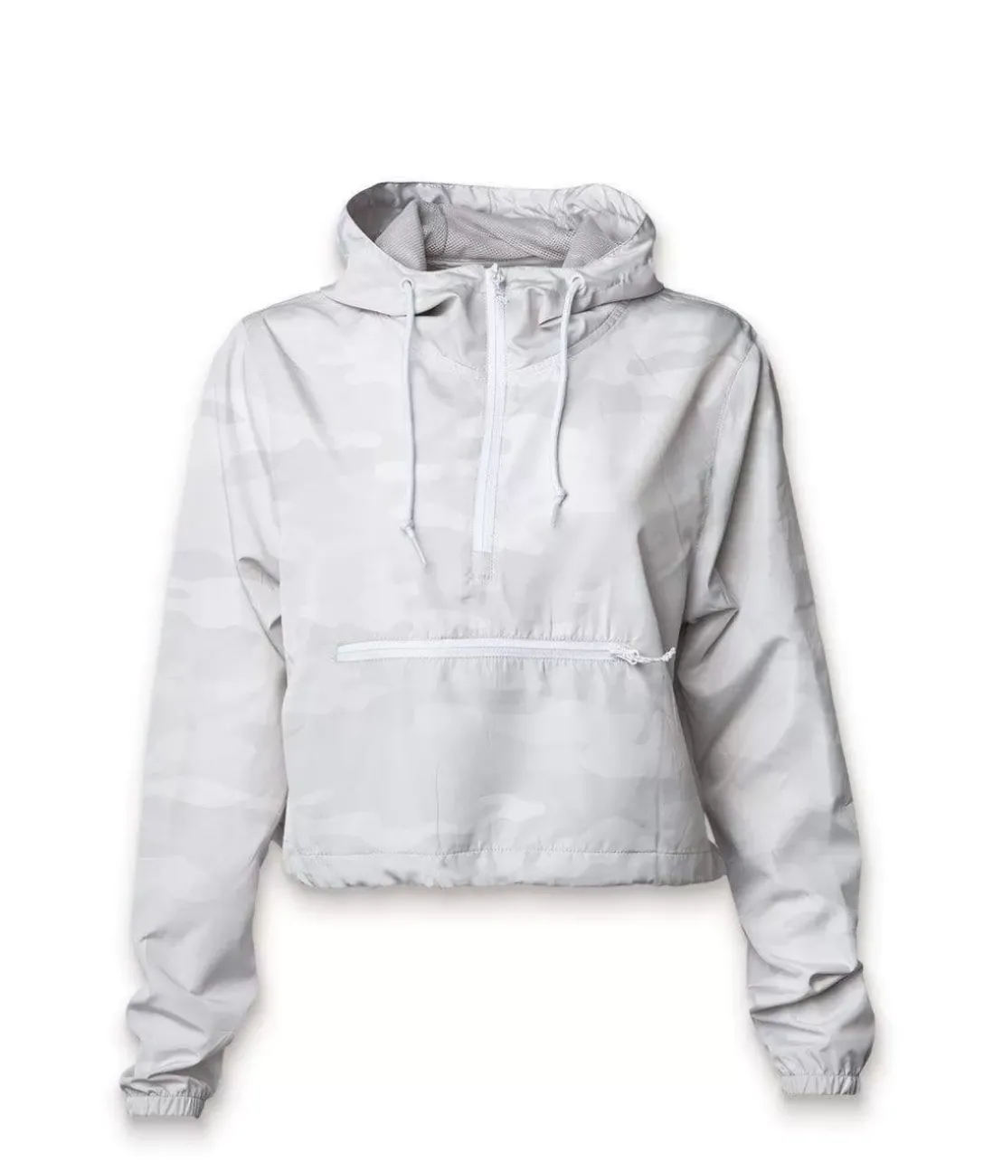Women Nayked Apparel Athleisure>Women'S Lightweight Pullover Cropped Windbreaker