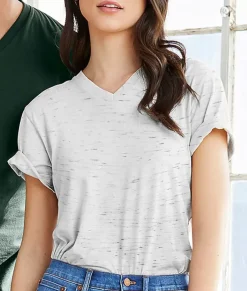 Women Nayked Apparel T-Shirts>Women'S Marbled Jersey V-Neck T-Shirt