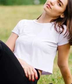 Women Nayked Apparel T-Shirts>Women'S Ridiculously Soft Cropped Breezy Tee