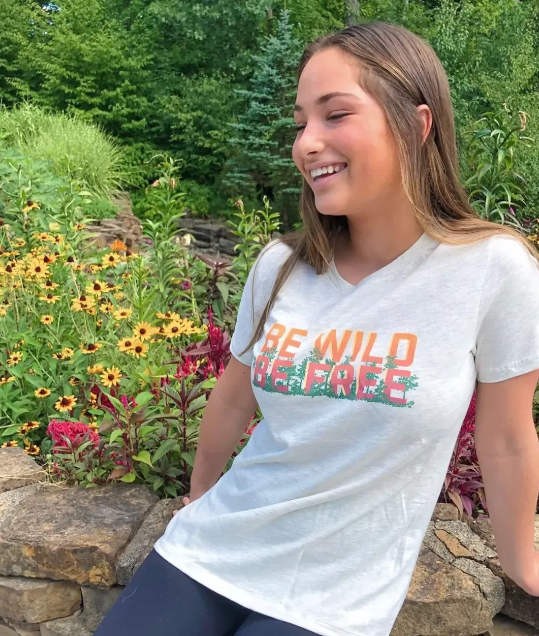 Women Nayked Apparel T-Shirts>Women'S Ridiculously Soft Midweight Graphic Tee | Be Wild, Be Free