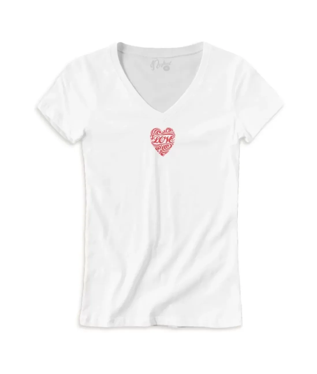 Women Nayked Apparel Tops>Women'S Ridiculously Soft Deep V Graphic Tee | Love Script