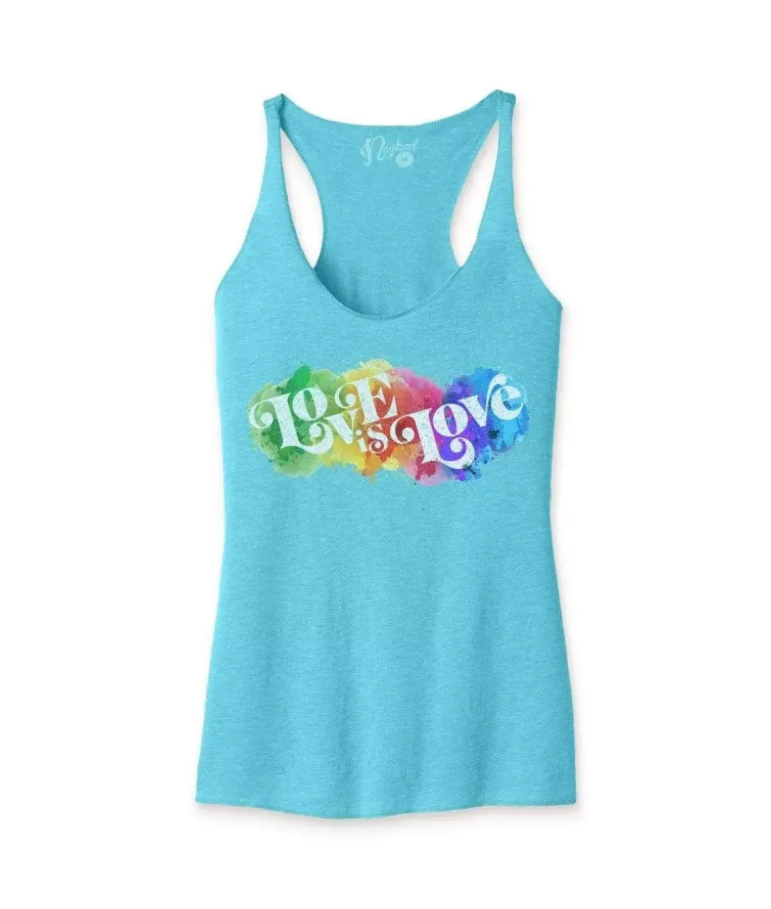 Women Nayked Apparel Tank Tops>Women'S Ridiculously Soft Lightweight Graphic Racerback Tank | Love Is Love