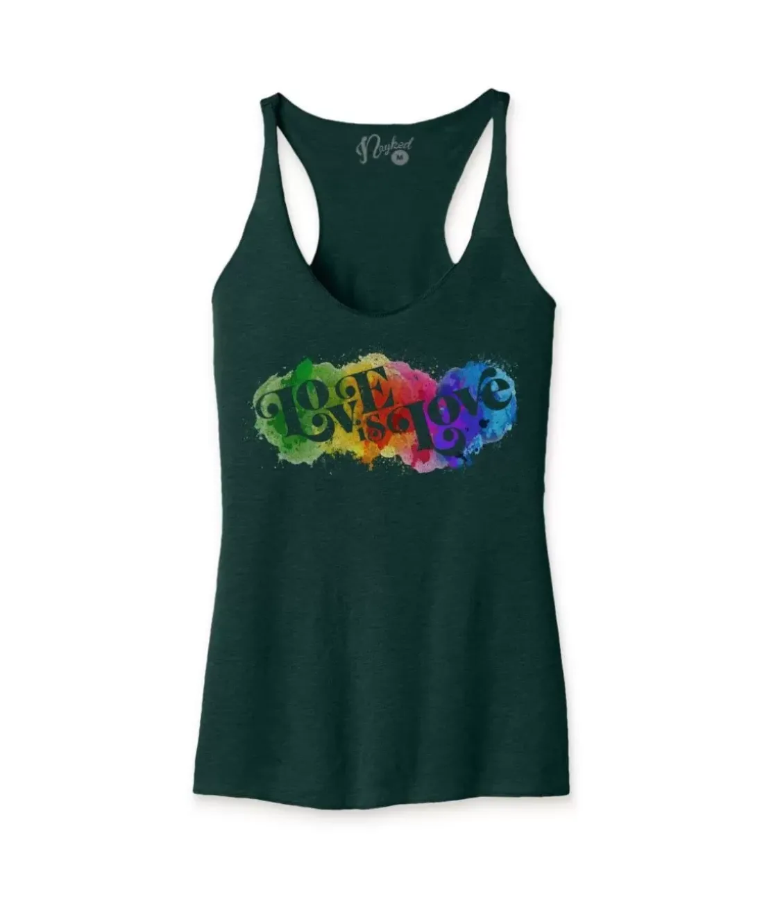 Women Nayked Apparel Tank Tops>Women'S Ridiculously Soft Lightweight Graphic Racerback Tank | Love Is Love