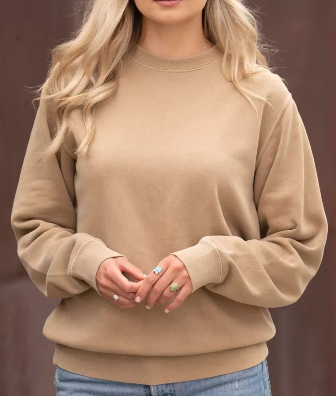 Women Nayked Apparel Hoodies & Sweatshirts>Women'S Ridiculously Soft Oversized Pigment-Dyed Sweatshirt
