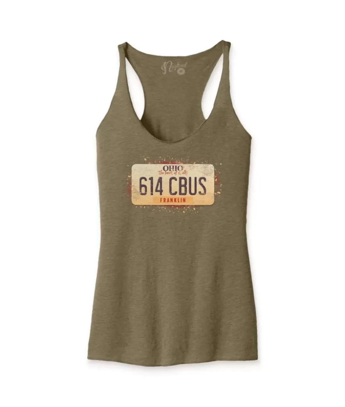 Women Nayked Apparel Tank Tops>Women'S Ridiculously Soft Lightweight Racerback Graphic Tank | 614 Cbus