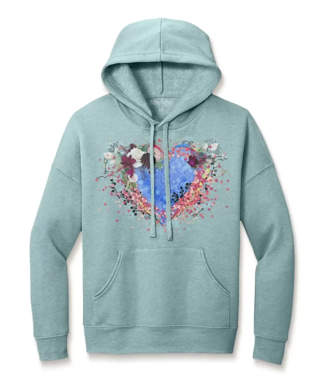 Women Nayked Apparel Hoodies & Sweatshirts>Women'S Ridiculously Soft Oversized Graphic Fleece Hoodie | Heart Art