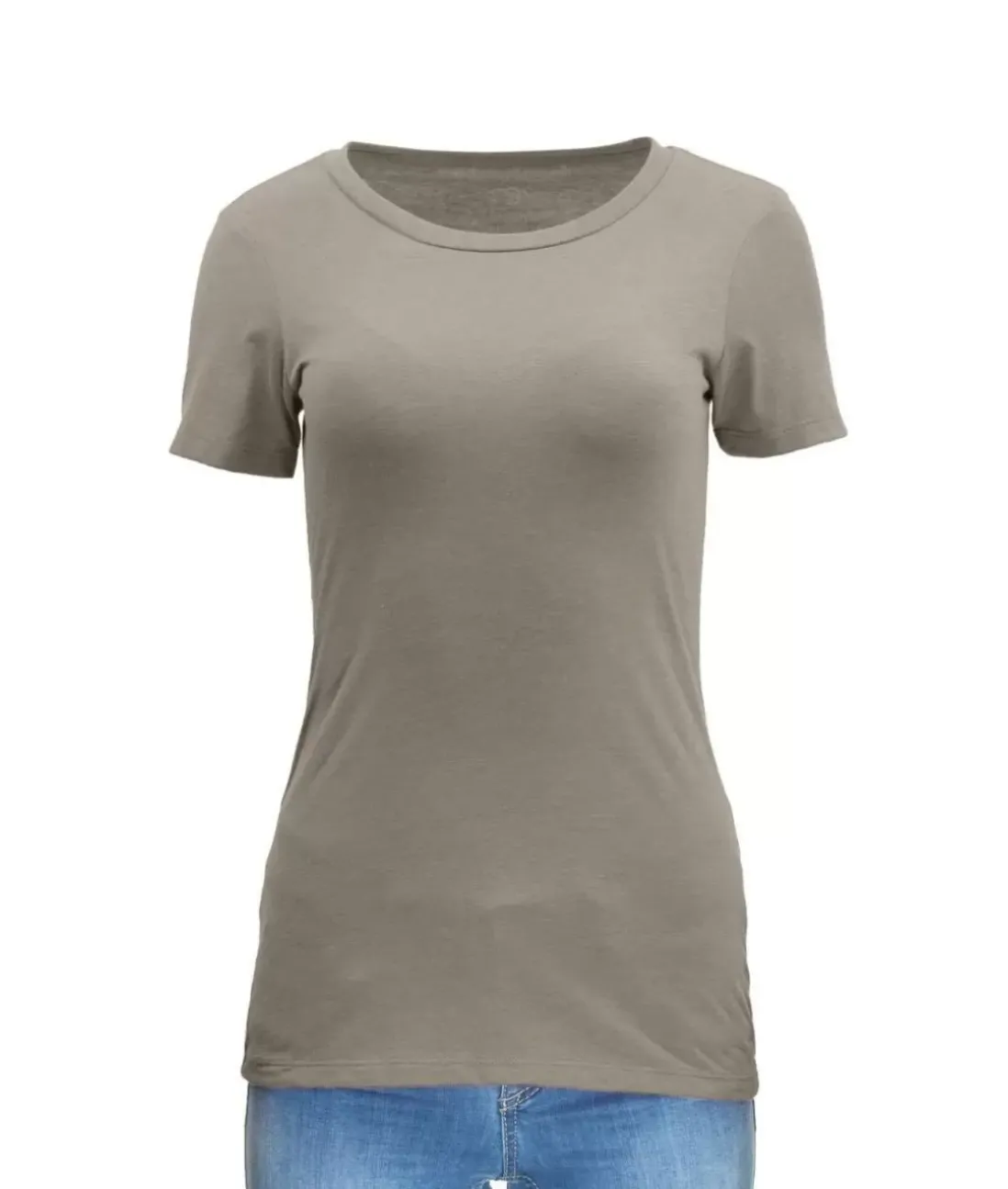 Women Nayked Apparel Tops>Women'S Ridiculously Soft Midweight Crew Neck T-Shirt