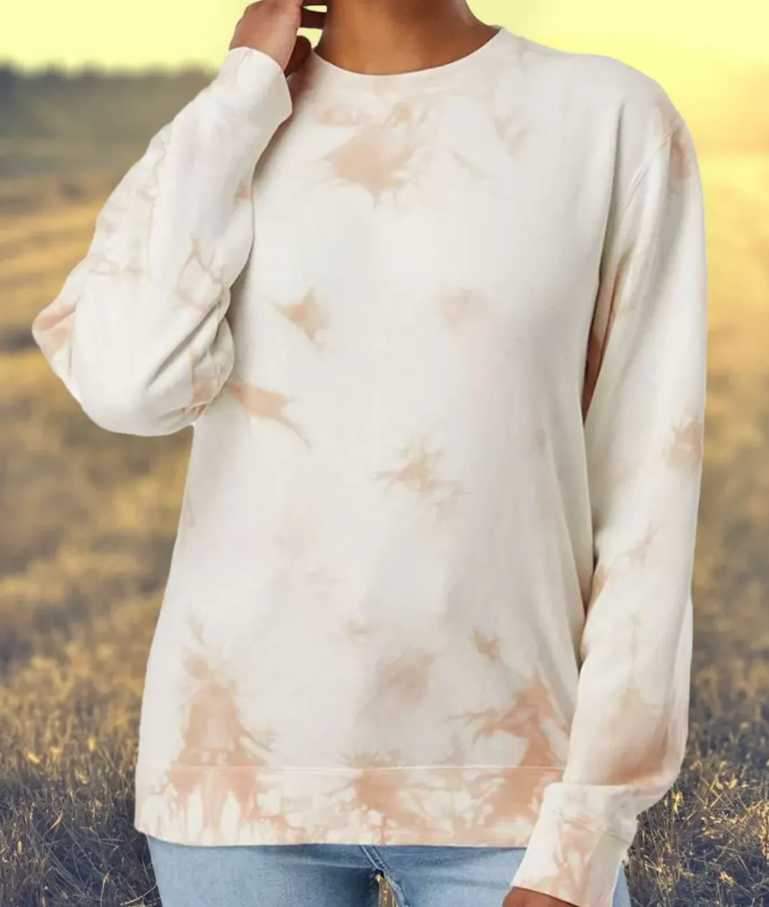 Women Nayked Apparel Hoodies & Sweatshirts>Women'S Ridiculously Soft Oversized Tie-Dyed Pullover Sweatshirt
