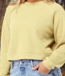 Women Nayked Apparel Hoodies & Sweatshirts>Women'S Ridiculously Soft Raglan Abbreviated Crop Pullover
