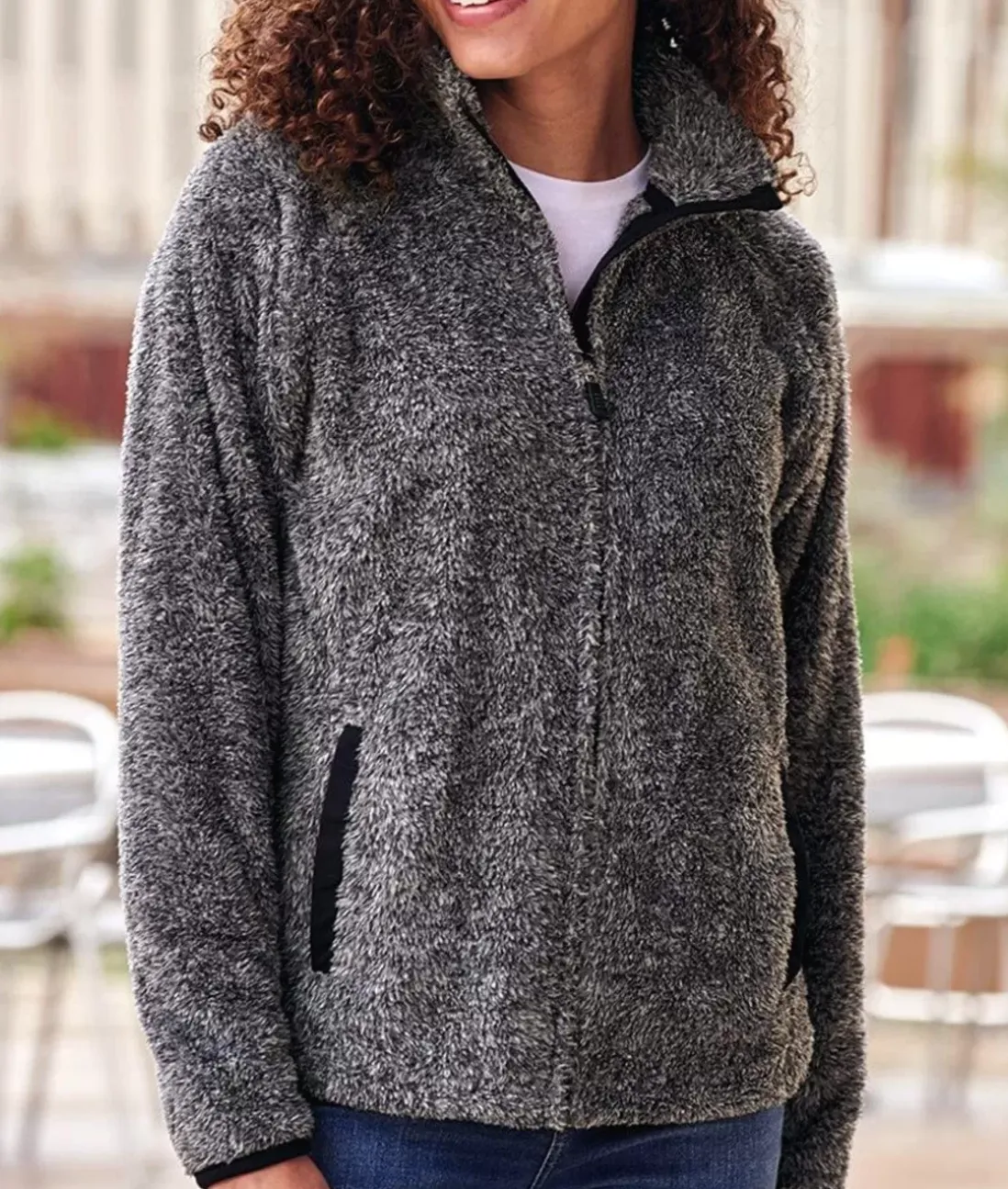 Women Nayked Apparel Athleisure>Women'S Ridiculously Soft Shag Sherpa Full-Zip Jacket