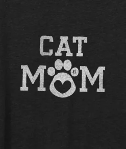 Women Nayked Apparel Tops>Women'S Ridiculously Soft Vintage Crop Graphic Tee | Cat Mom