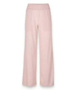 Women Nayked Apparel Bottoms Skirts & Dresses>Women'S Ridiculously Soft Shirred Wide Leg Fine Line Striped Lounge Pants
