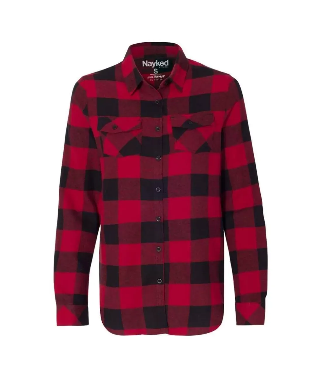 Women Nayked Apparel Tops>Women'S Ridiculously Soft Flannel Boyfriend Shirt