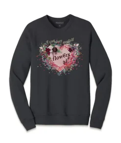 Women Nayked Apparel Hoodies & Sweatshirts>Women'S Ridiculously Soft Oversized Graphic Fleece Pullover | I Can Buy Myself Flowers