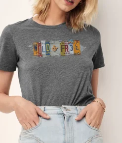 Women Nayked Apparel Tops>Women'S Ridiculously Soft Lightweight Graphic Tee | Wild & Free