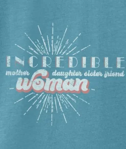 Women Nayked Apparel Tank Tops>Women'S Ridiculously Soft Flowy Rolled Cuffs Graphic Muscle Tee | Incredible Woman