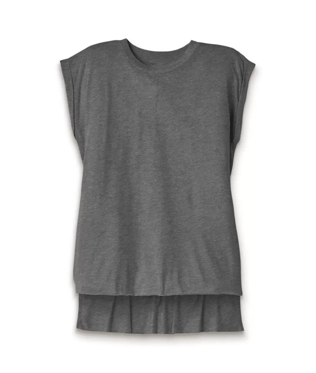 Women Nayked Apparel T-Shirts>Women'S Ridiculously Soft Flowy Rolled Cuffs Muscle Tee