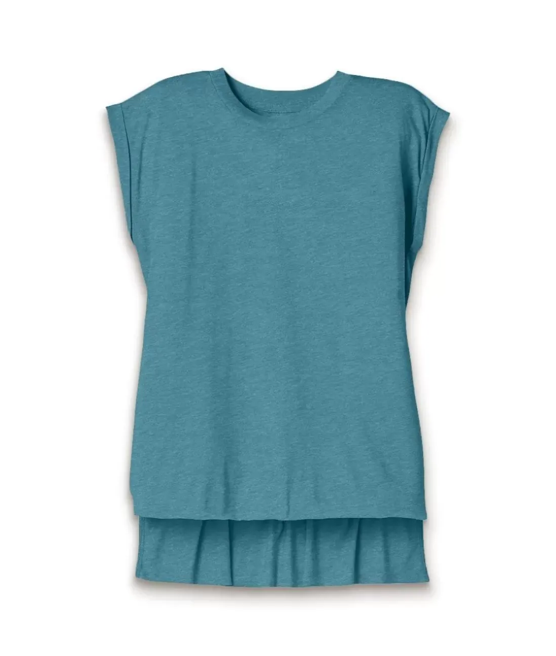 Women Nayked Apparel T-Shirts>Women'S Ridiculously Soft Flowy Rolled Cuffs Muscle Tee