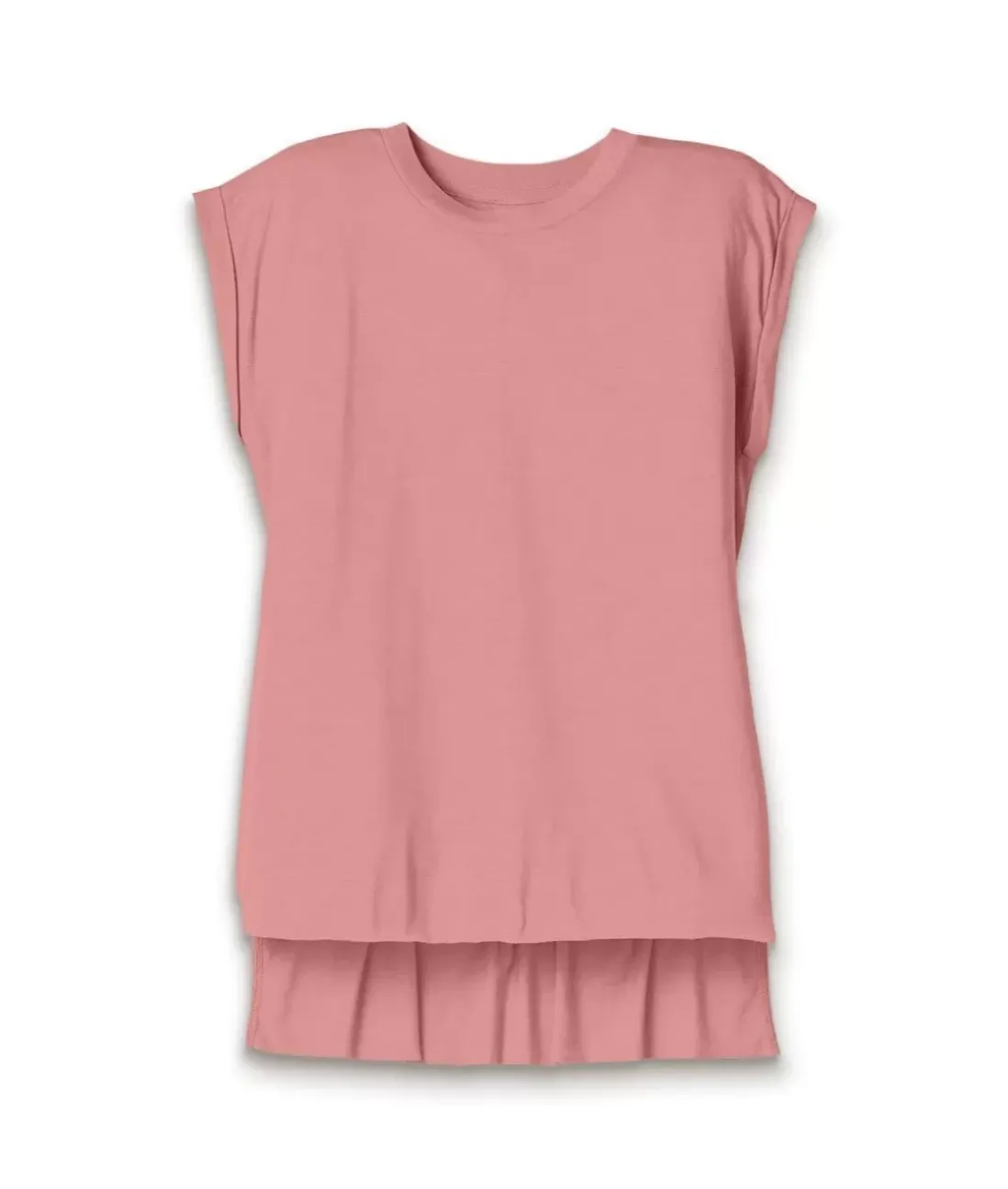 Women Nayked Apparel T-Shirts>Women'S Ridiculously Soft Flowy Rolled Cuffs Muscle Tee