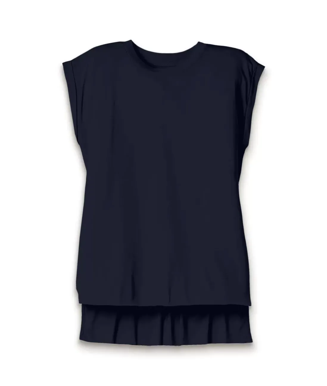 Women Nayked Apparel T-Shirts>Women'S Ridiculously Soft Flowy Rolled Cuffs Muscle Tee