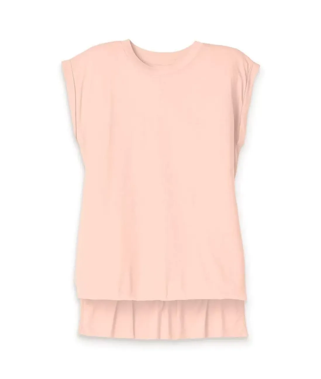 Women Nayked Apparel T-Shirts>Women'S Ridiculously Soft Flowy Rolled Cuffs Muscle Tee