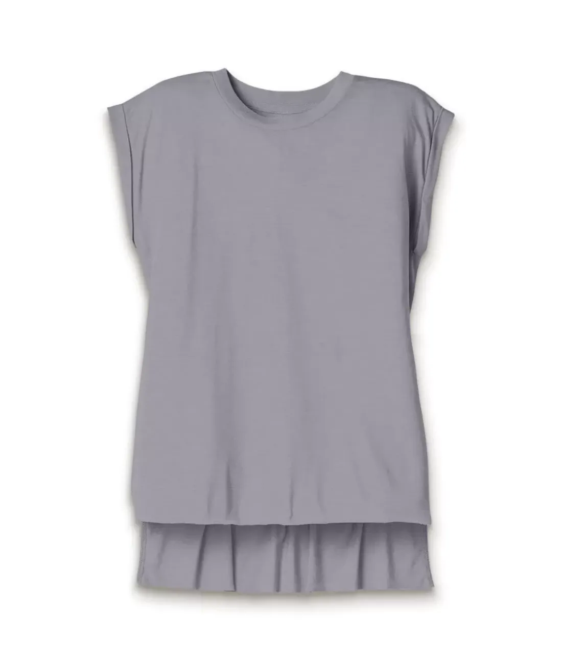 Women Nayked Apparel T-Shirts>Women'S Ridiculously Soft Flowy Rolled Cuffs Muscle Tee
