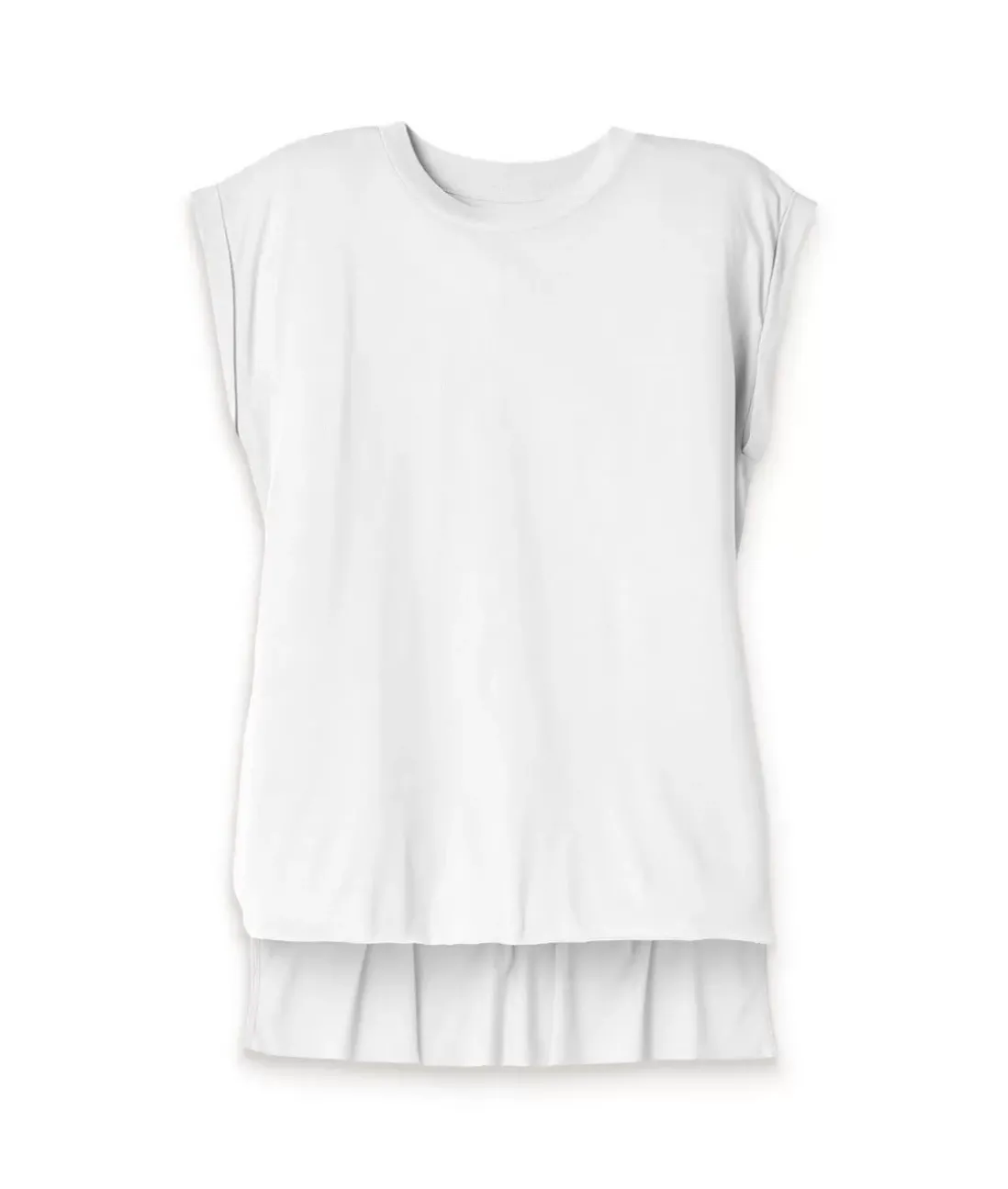 Women Nayked Apparel T-Shirts>Women'S Ridiculously Soft Flowy Rolled Cuffs Muscle Tee