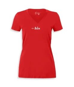 Women Nayked Apparel T-Shirts>Women'S Ridiculously Soft Deep V Graphic Tee | His