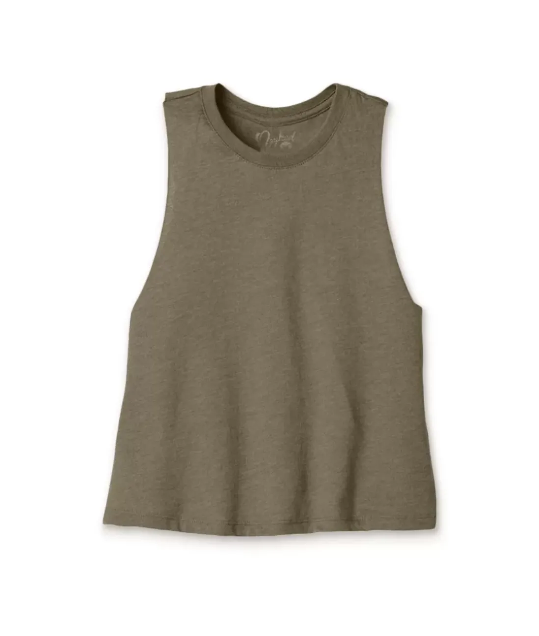 Women Nayked Apparel Tops>Women'S Ridiculously Soft Cropped Racerback Muscle Tank