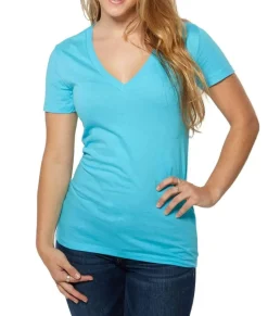 Women Nayked Apparel T-Shirts>Women'S Ridiculously Soft Deep V-Neck T-Shirt