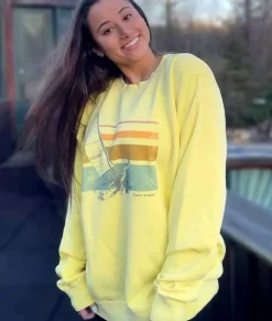 Women Nayked Apparel Hoodies & Sweatshirts>Women'S Ridiculously Soft Oversized Pigment-Dyed Graphic Sweatshirt | Sailboat