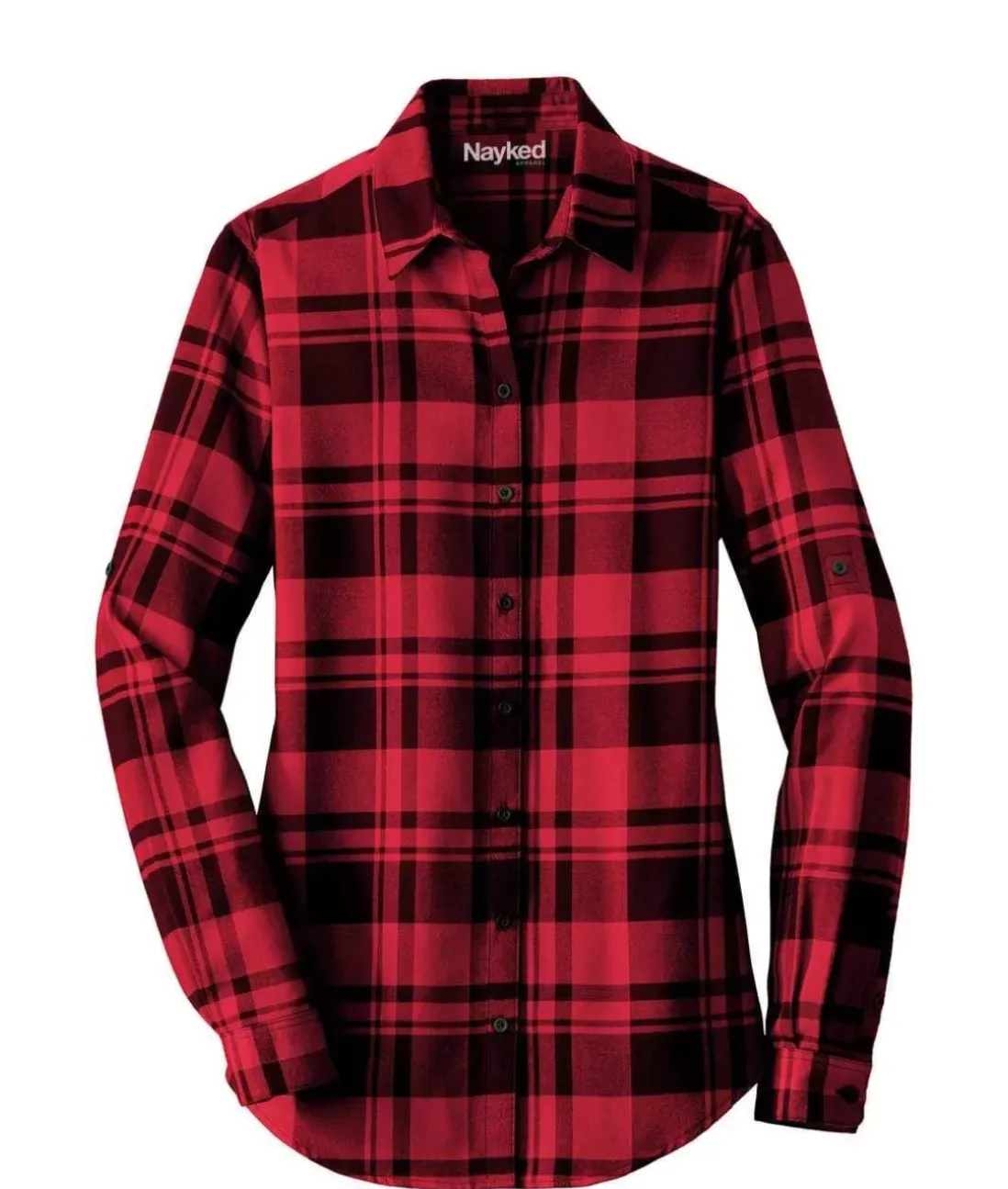 Women Nayked Apparel Tops>Women'S Ridiculously Soft Plaid Flannel Tunic Shirt