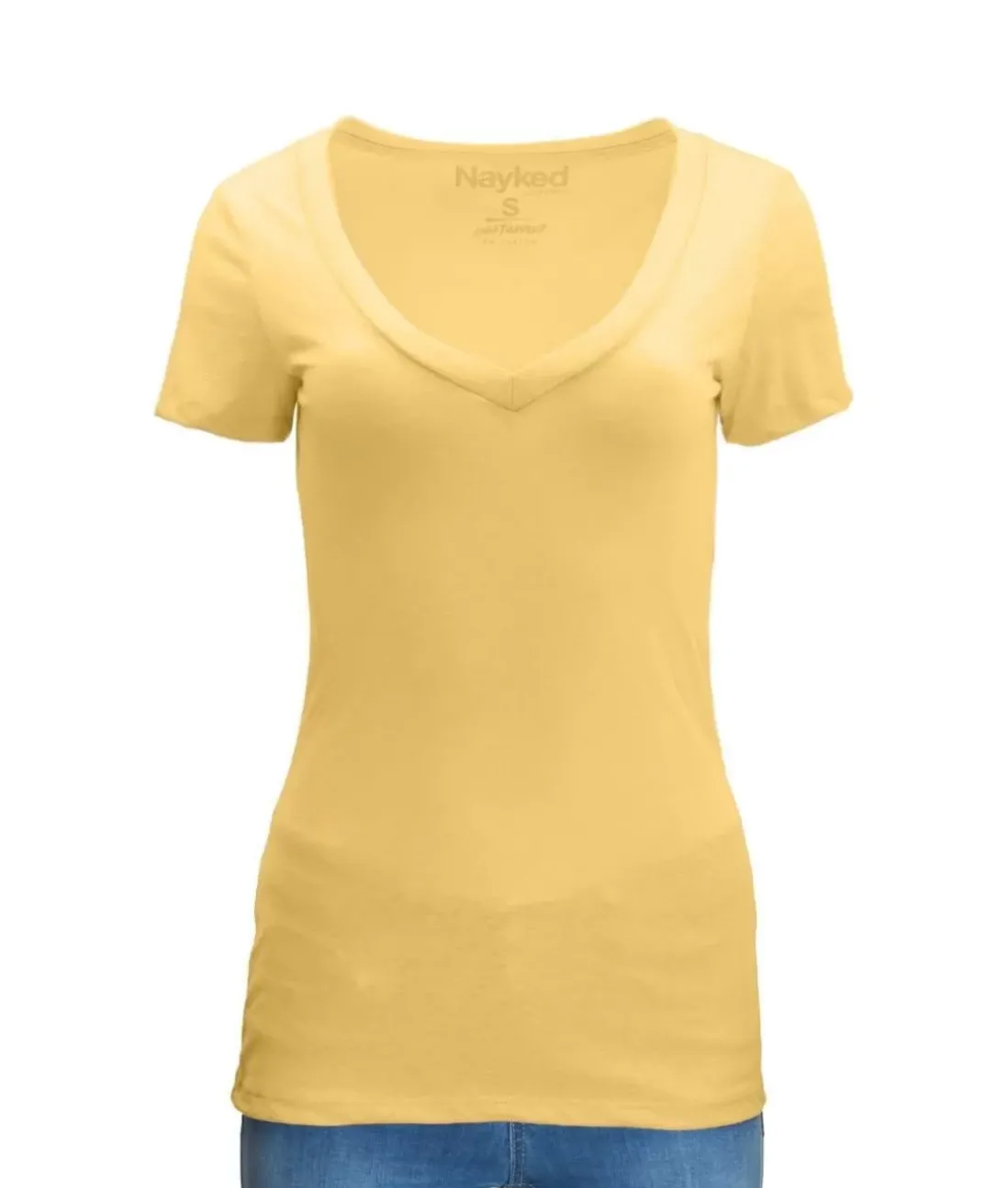 Women Nayked Apparel Tops>Women'S Ridiculously Soft Midweight V-Neck T-Shirt