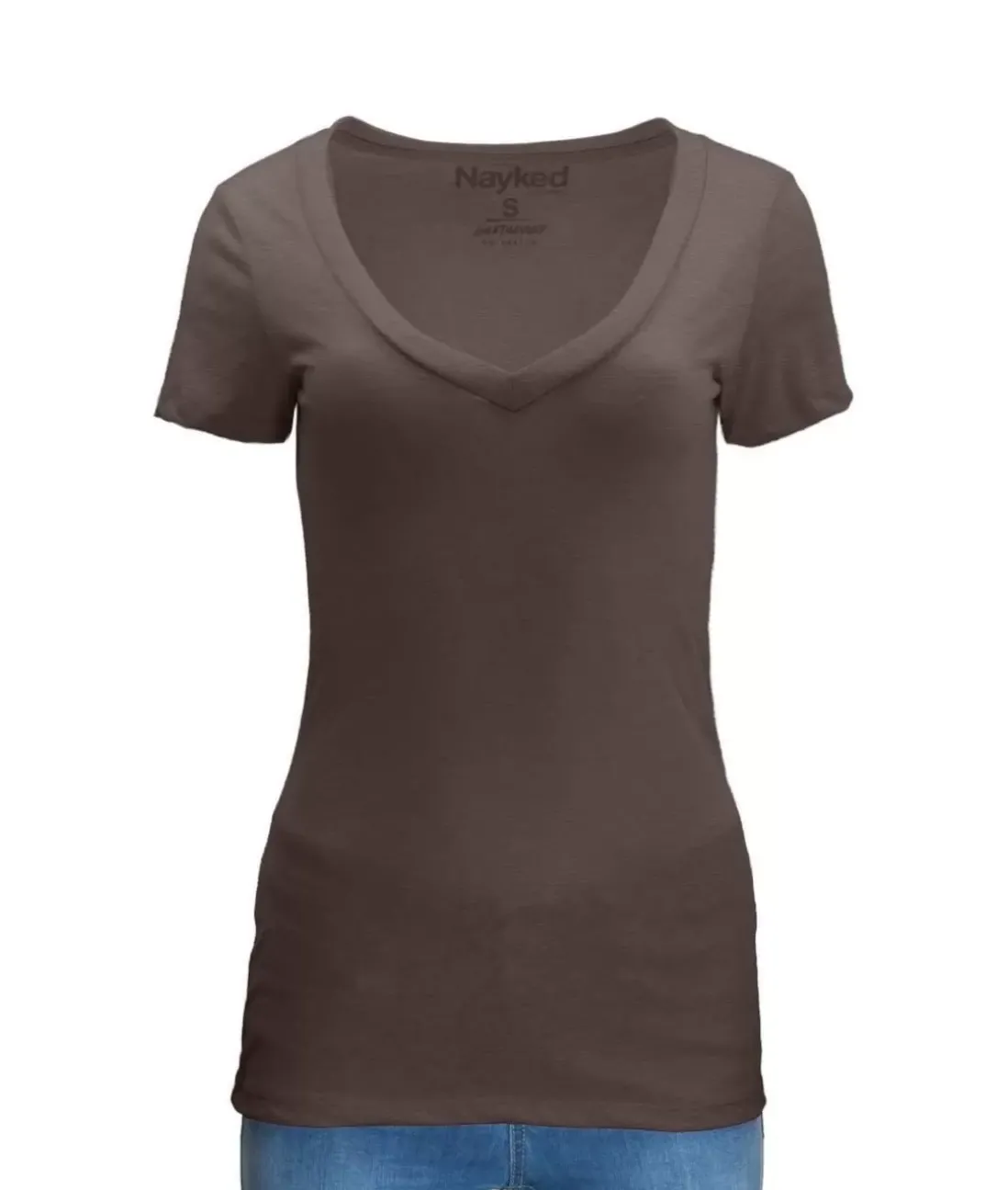 Women Nayked Apparel Tops>Women'S Ridiculously Soft Midweight V-Neck T-Shirt