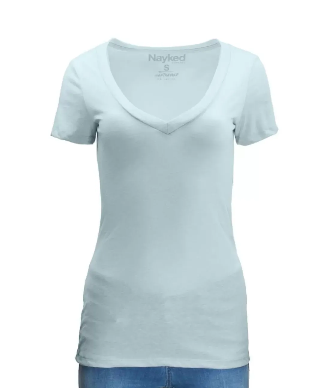 Women Nayked Apparel Tops>Women'S Ridiculously Soft Midweight V-Neck T-Shirt