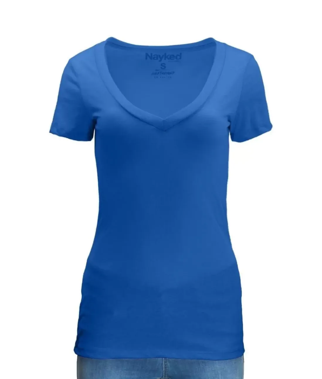 Women Nayked Apparel Tops>Women'S Ridiculously Soft Midweight V-Neck T-Shirt