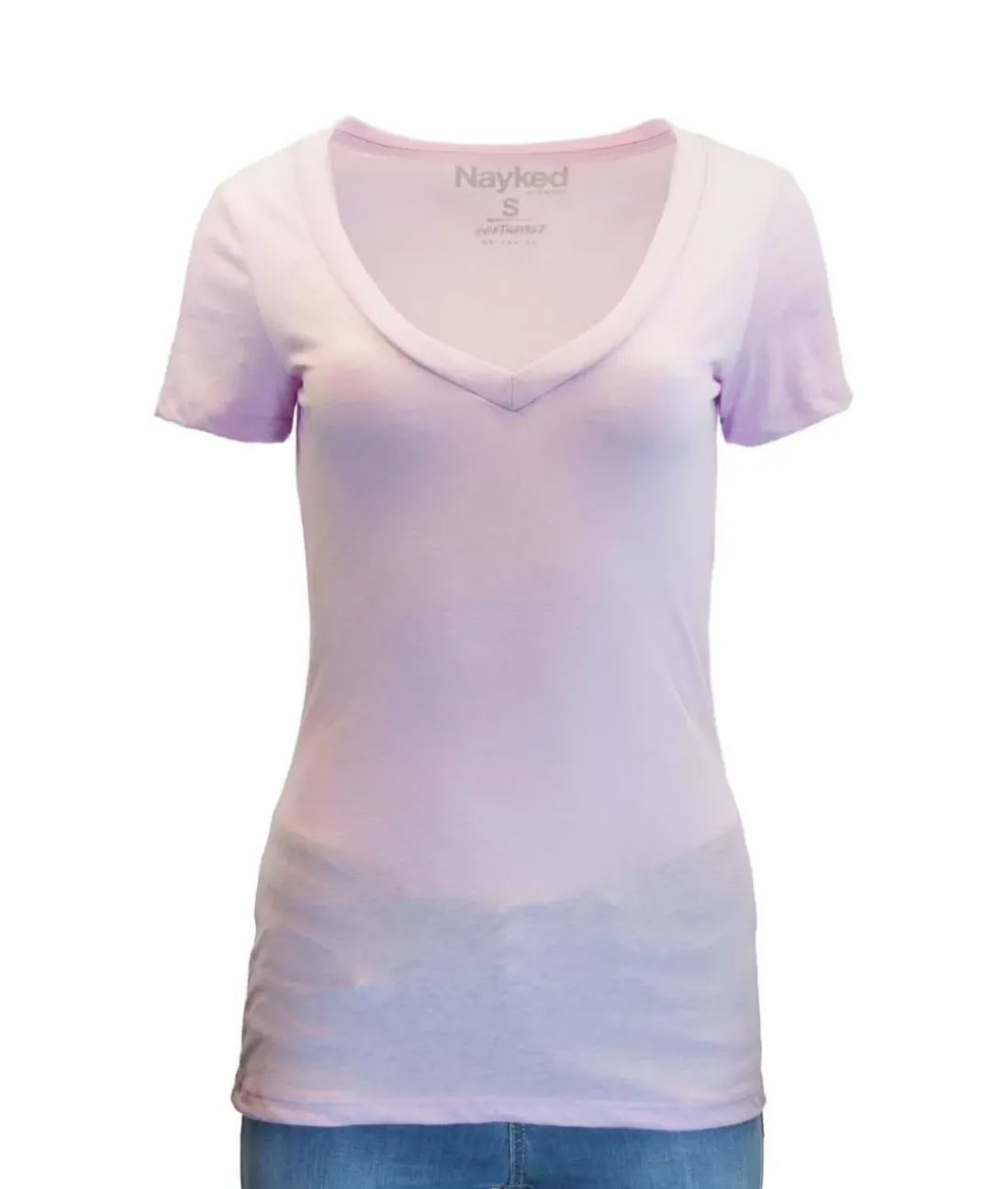 Women Nayked Apparel Tops>Women'S Ridiculously Soft Midweight V-Neck T-Shirt