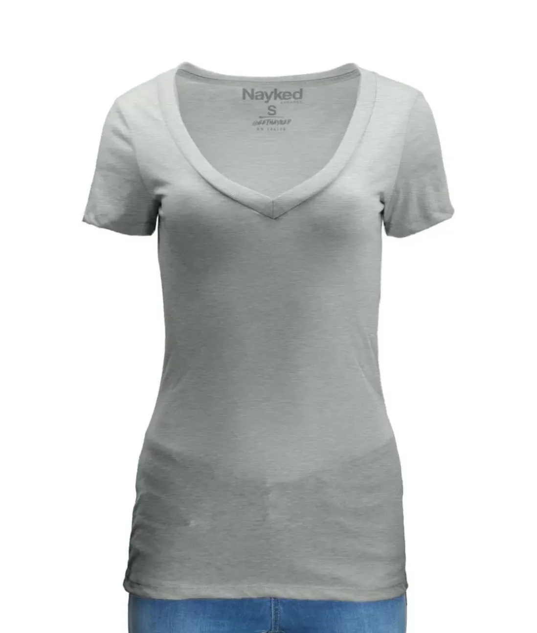 Women Nayked Apparel Tops>Women'S Ridiculously Soft Midweight V-Neck T-Shirt