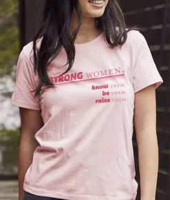 Women Nayked Apparel T-Shirts>Women'S Ridiculously Soft Go-To Graphic Tee | Here'S To Strong Women