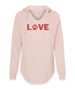 Women Nayked Apparel Tops>Women'S Ridiculously Soft Wave Wash Valentine'S Day Graphic Hoodie | Love My Pet