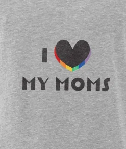 Women Nayked Apparel Tops>Women'S Ridiculously Soft Vintage Oversized Graphic Tee | I Love My Moms